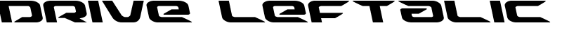 Drive Leftalic Font