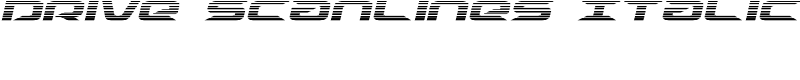 Drive Scanlines Italic Font