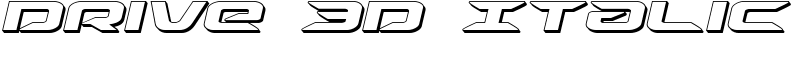 Drive 3D Italic Font