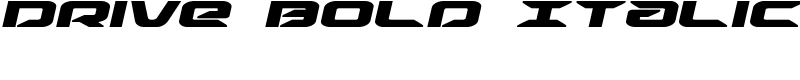 Drive Bold Italic Font