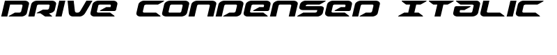 Drive Condensed Italic Font