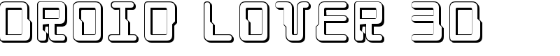 Droid Lover 3D Font
