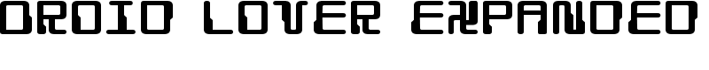 Droid Lover Expanded Font
