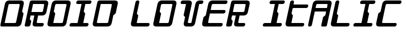 Droid Lover Italic Font