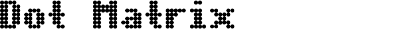 Dot Matrix Font