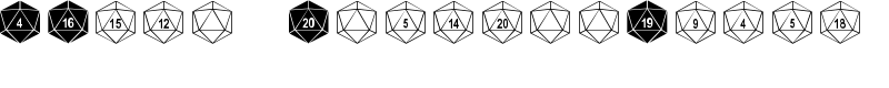 DPoly Twenty-Sider Font