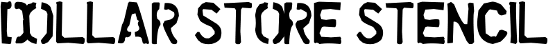 Dollar Store Stencil Font
