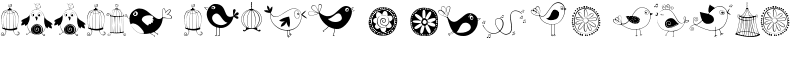 DOODLE DINGS 1 Birds Cages Font