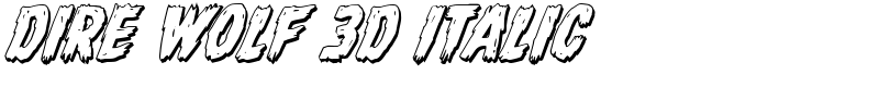 Dire Wolf 3D Italic Font