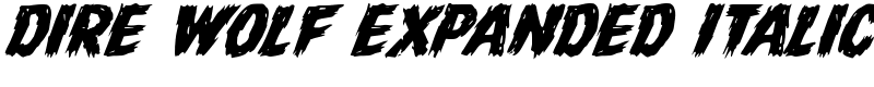 Dire Wolf Expanded Italic Font
