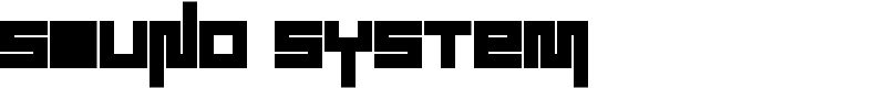 Sound System Font