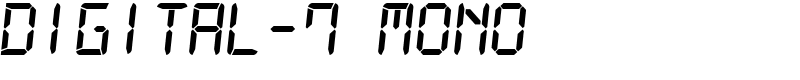 Digital-7 Mono Font