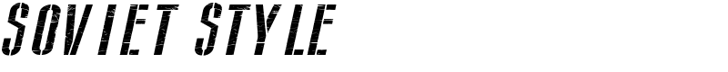 Soviet Style Font