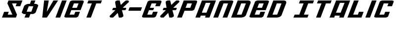 Soviet X-Expanded Italic Font