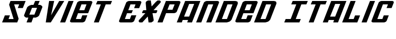 Soviet Expanded Italic Font