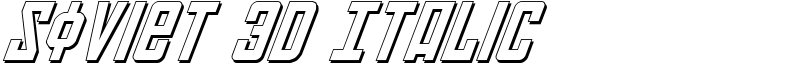 Soviet 3D Italic Font