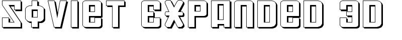 Soviet Expanded 3D Font