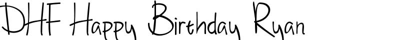 DHF Happy Birthday Ryan Font