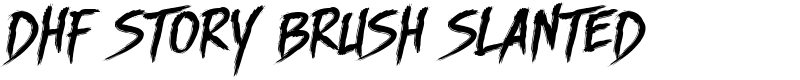 DHF Story Brush Slanted Font