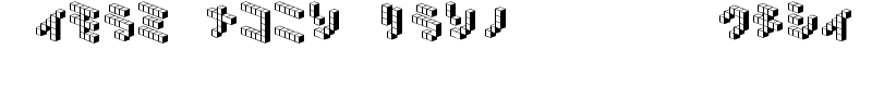 DemonCubicBlock NKP Shade Font