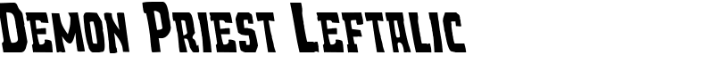 Demon Priest Leftalic Font