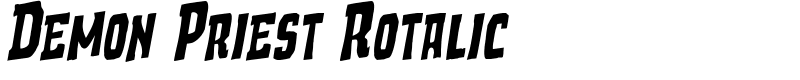 Demon Priest Rotalic Font
