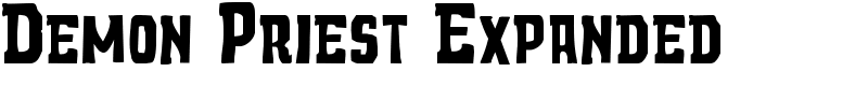 Demon Priest Expanded Font