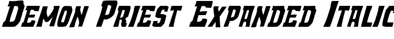 Demon Priest Expanded Italic Font