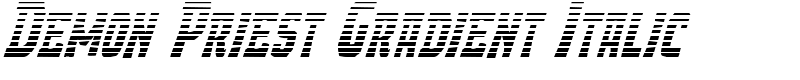 Demon Priest Gradient Italic Font