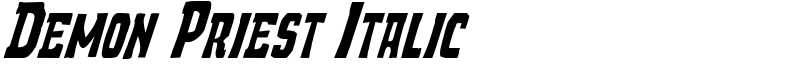 Demon Priest Italic Font