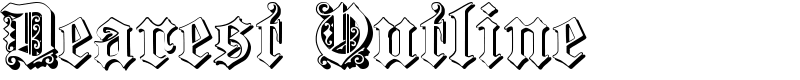 Dearest Outline Font