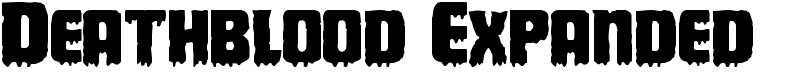 Deathblood Expanded Font