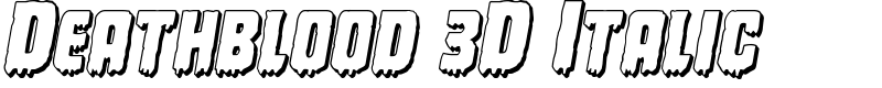 Deathblood 3D Italic Font