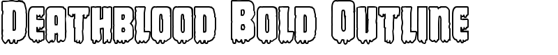 Deathblood Bold Outline Font