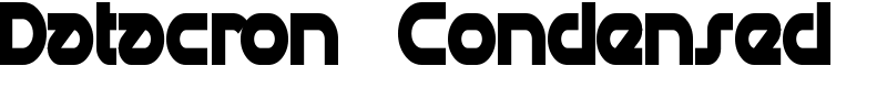 Datacron Condensed Font