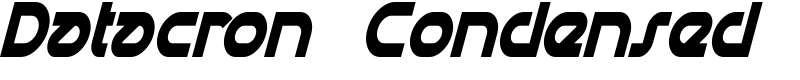 Datacron Condensed Font