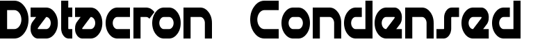 Datacron Condensed Font