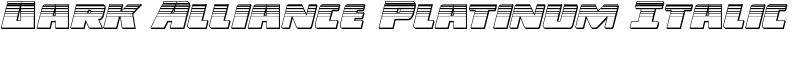 Dark Alliance Platinum Italic Font