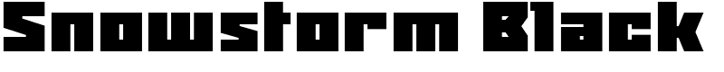 Snowstorm Black Font