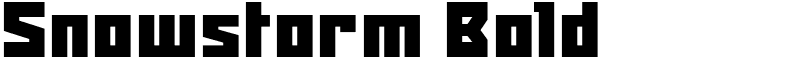 Snowstorm Bold Font