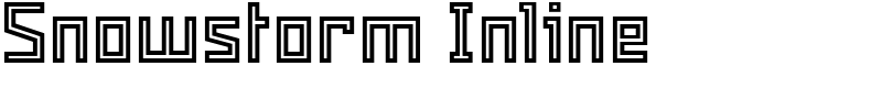 Snowstorm Inline Font