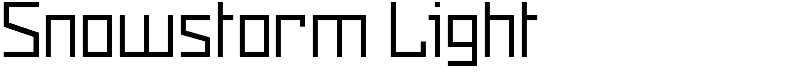 Snowstorm Light Font