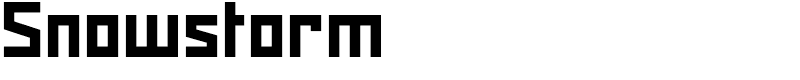 Snowstorm Font