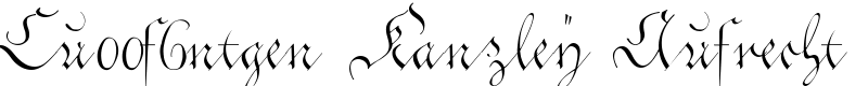 Cu00f6ntgen Kanzley Aufrecht Font