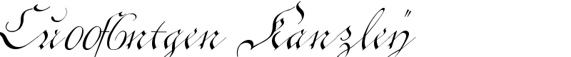 Cu00f6ntgen Kanzley Font