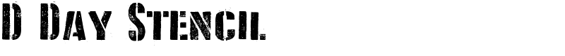 D Day Stencil Font