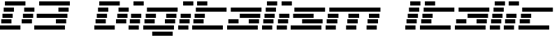 D3 Digitalism Italic Font