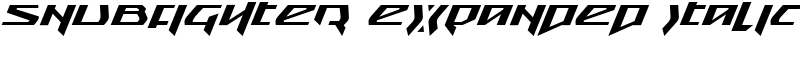Snubfighter Expanded Italic Font