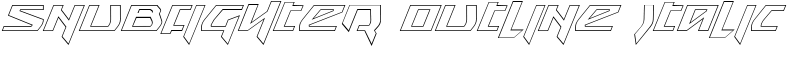 Snubfighter Outline Italic Font
