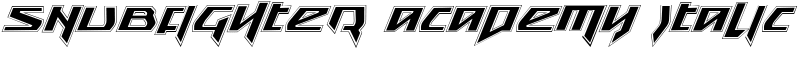 Snubfighter Academy Italic Font